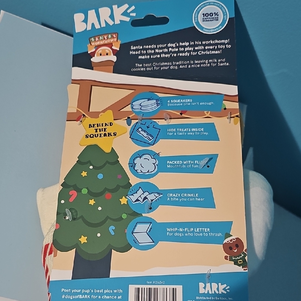 Bark Santa's Workshop Cookie and Milk Dog Toy Set - Picture 2 of 2